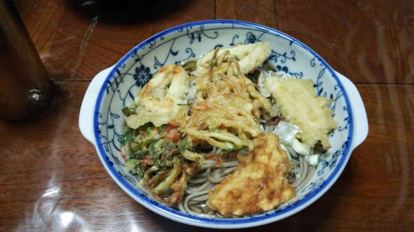 フルコースの天ぷら蕎麦