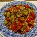 茄子とトマトのジェノベーゼ（バジルパスタ）